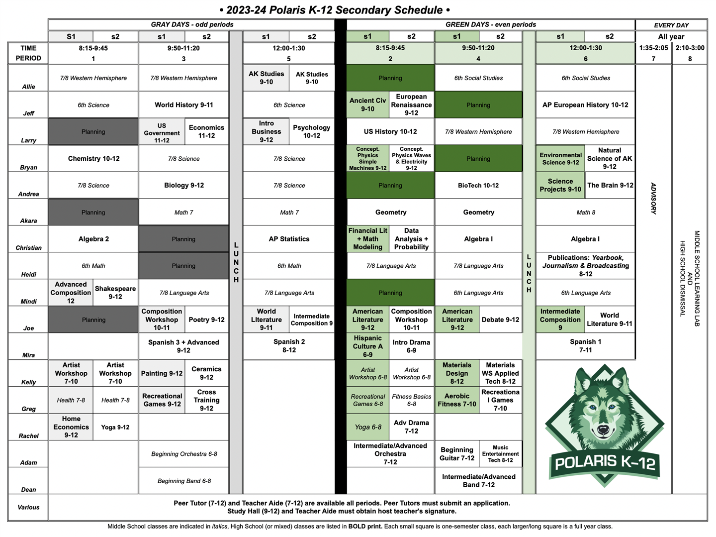 Schedule